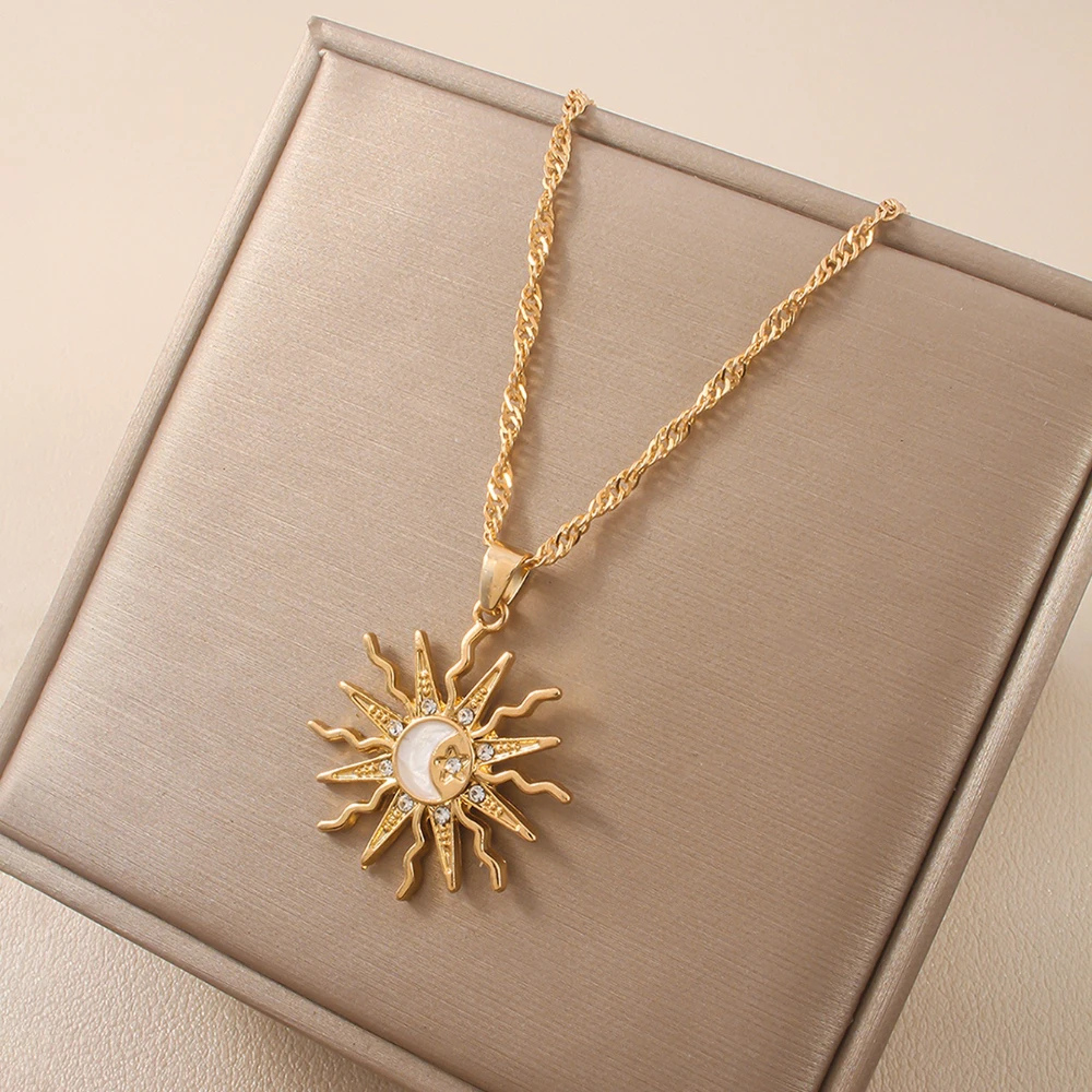 Collier Soleil Bohème pendentif