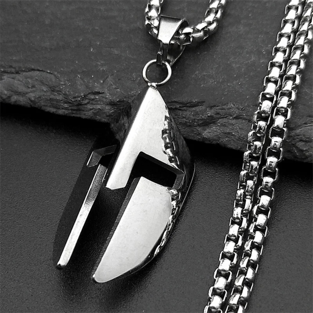 Collier Spartan Warrior argent