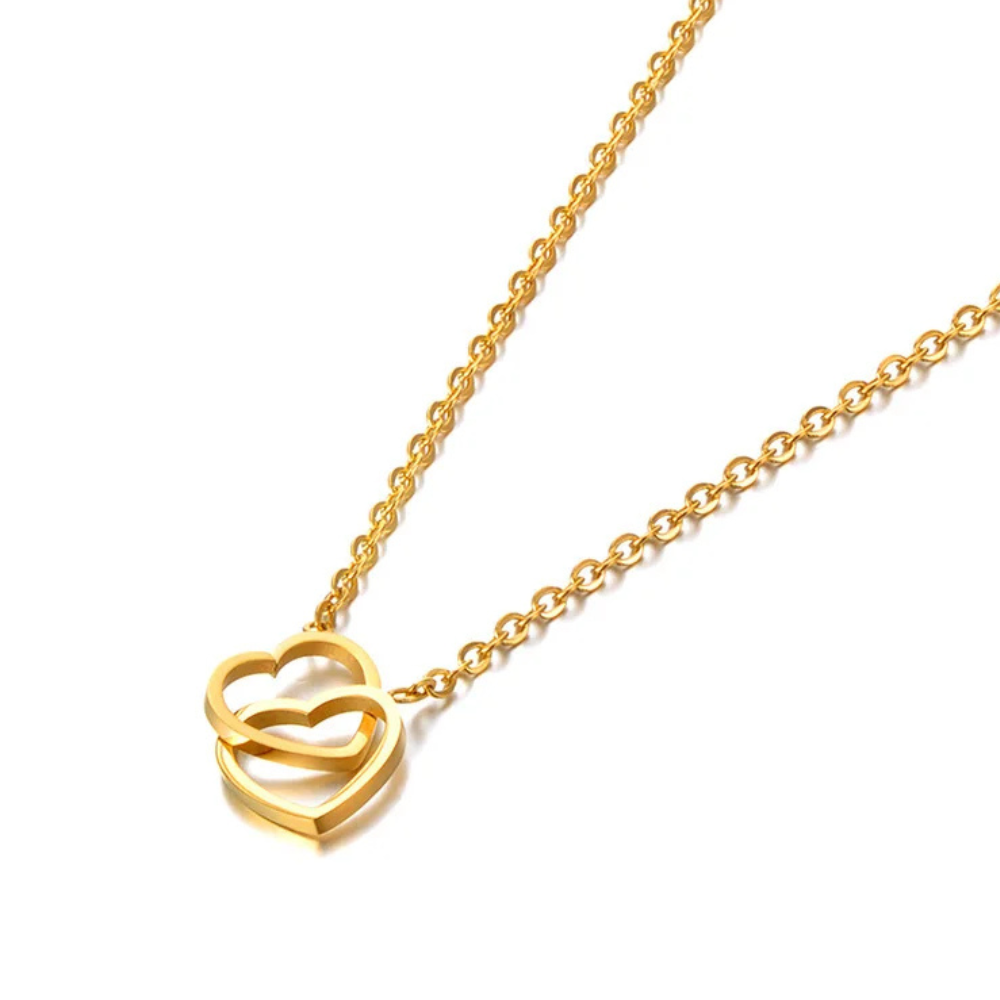 Collier Deux Coeurs or