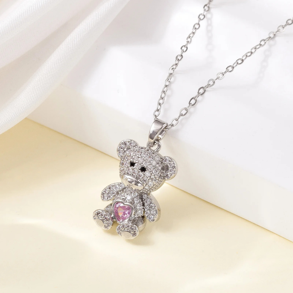 Collier Ourson Diamant argent