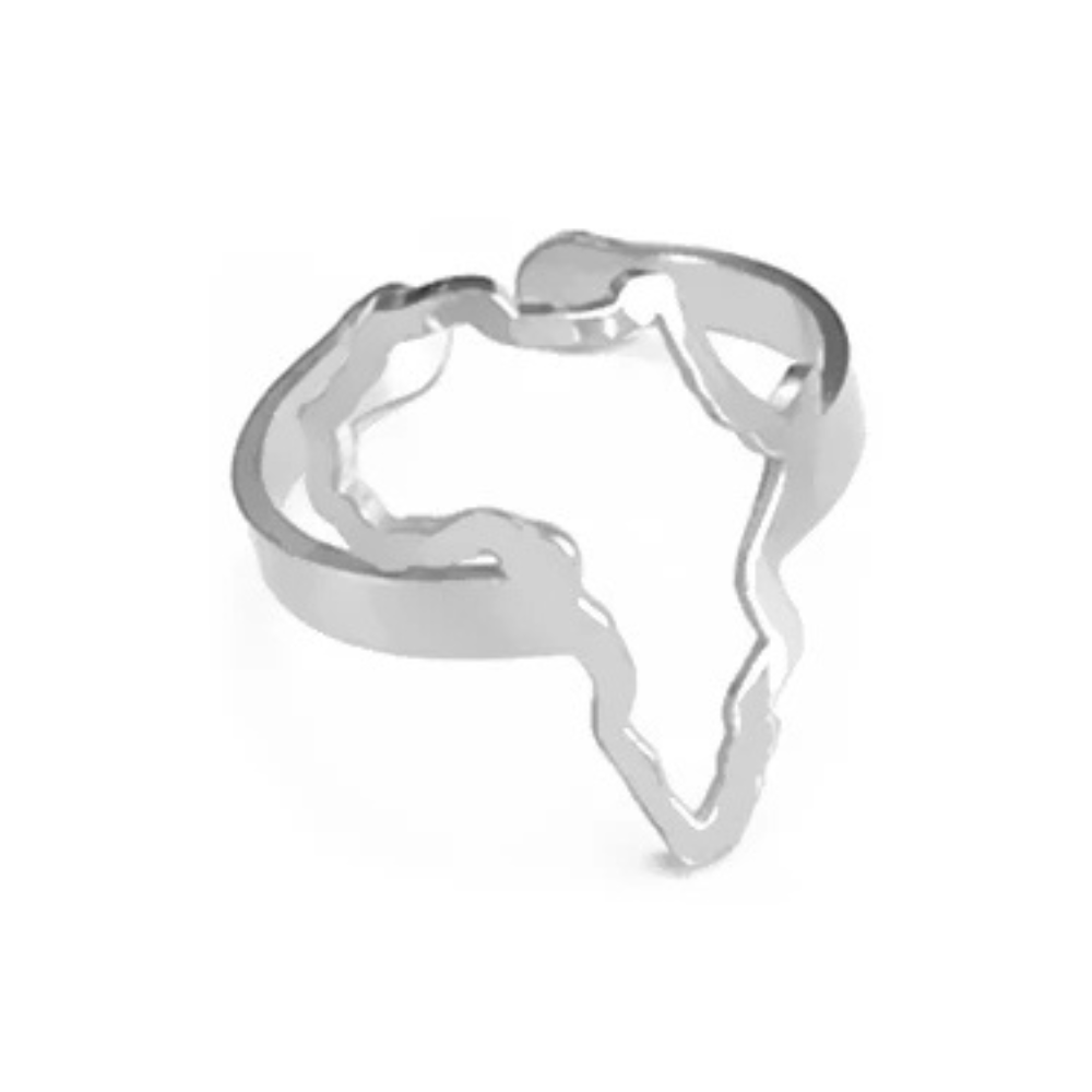 Bague Carte Afrique argent