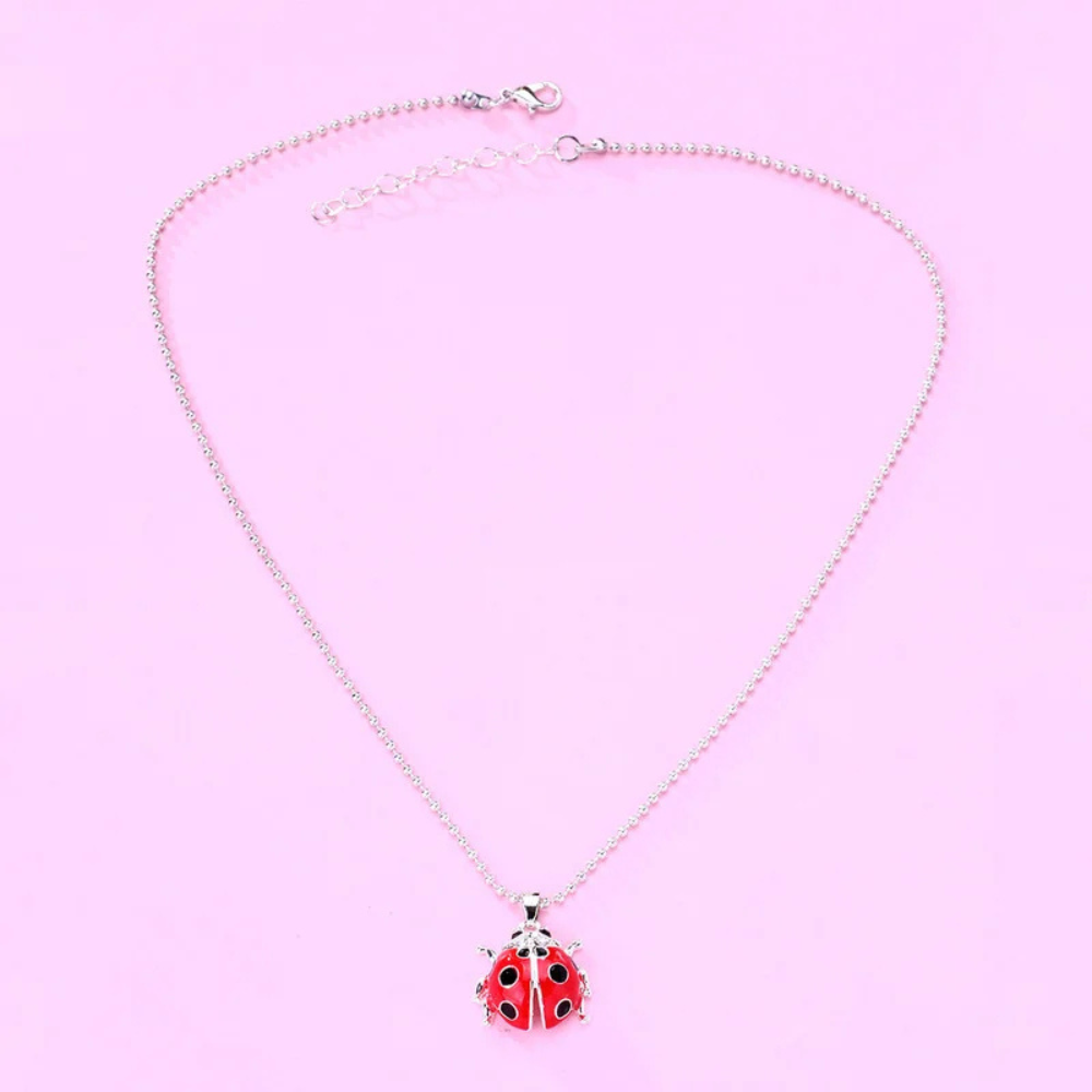 Collier Coccinelle Acier Inoxydable