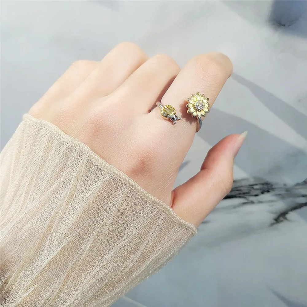 Bague Coccinelle qui tourne
