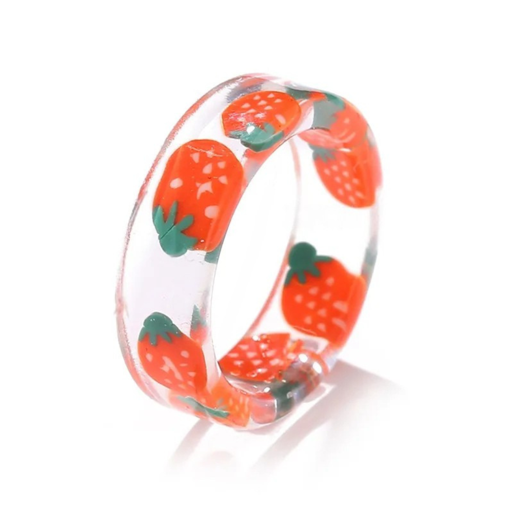 bague fraise transparente