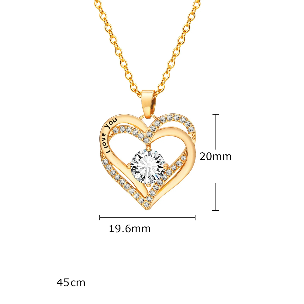 Collier Coeur Saint-Valentin or