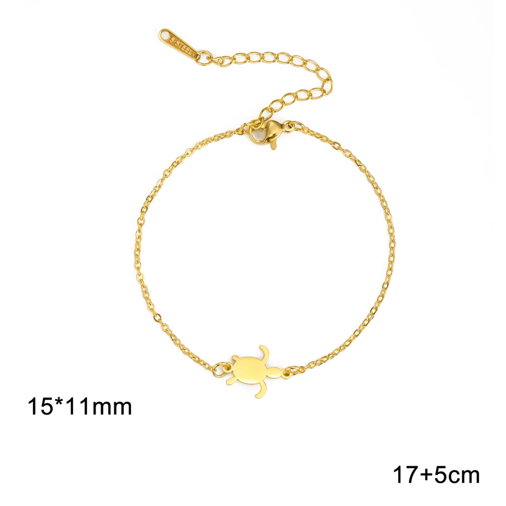 Bracelet Tortue Or acier