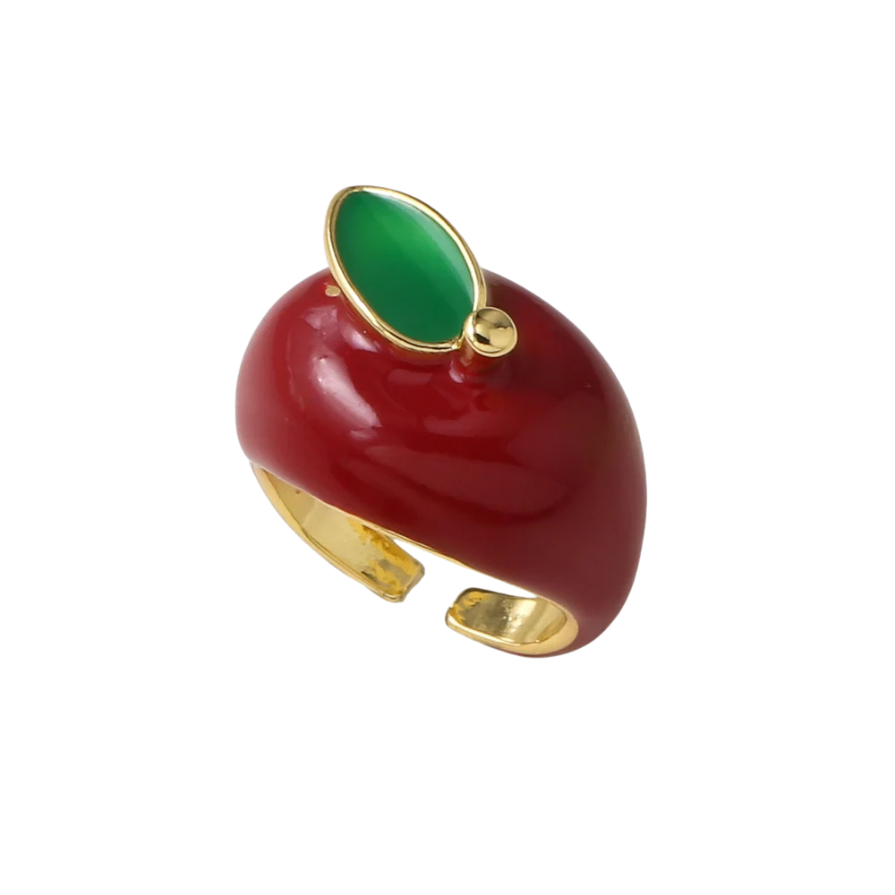 Bague Pomme bordeaux