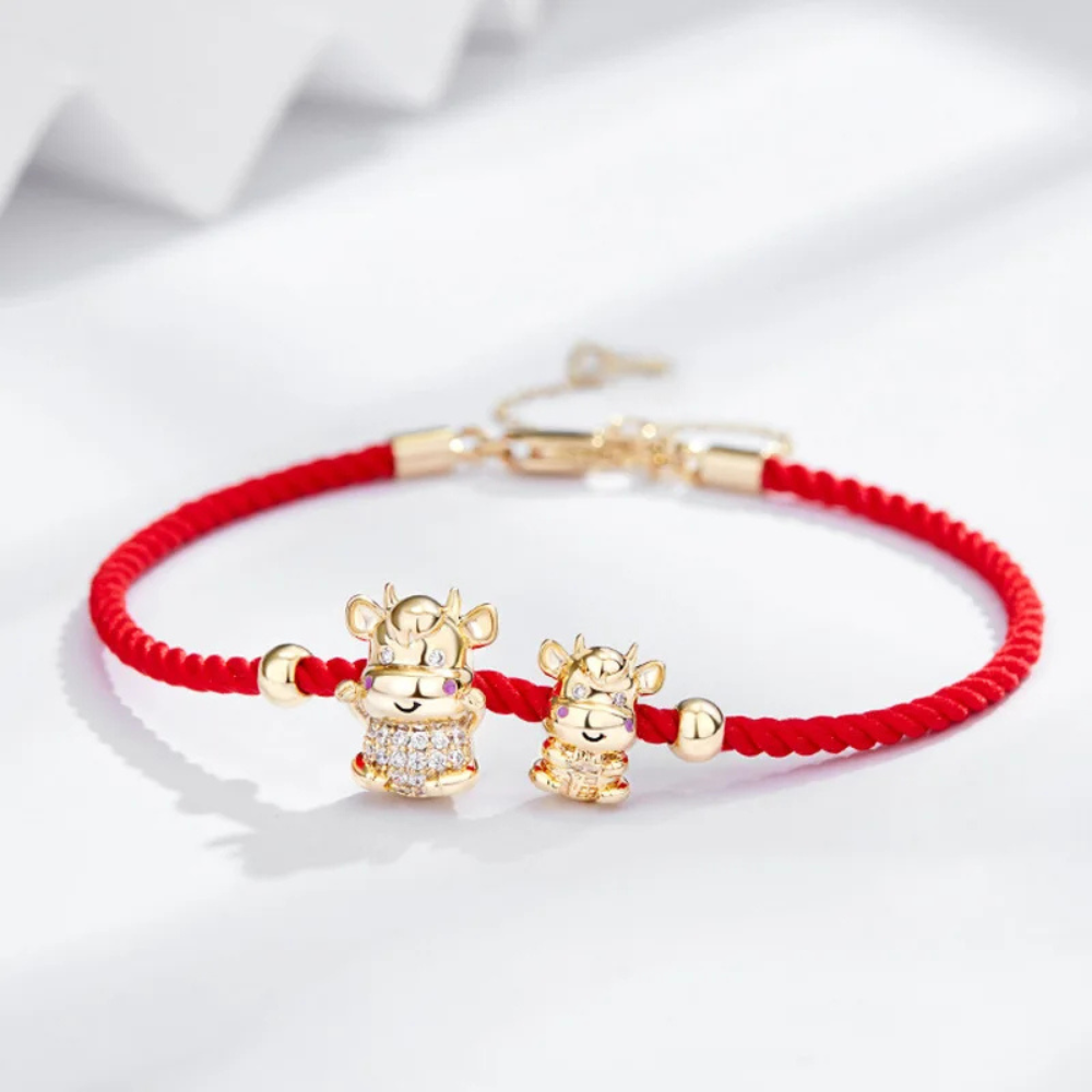 Bracelet Vache Rouge femme
