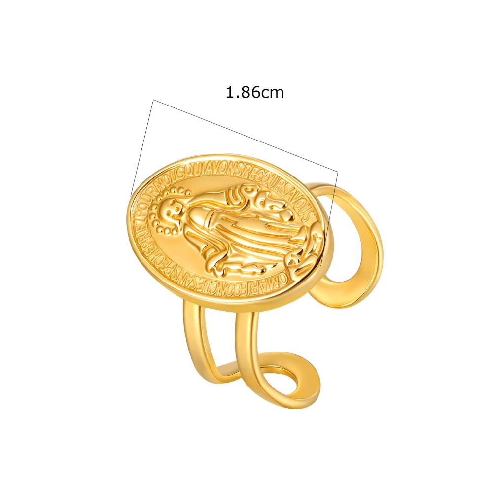 Bague Vierge Marie or