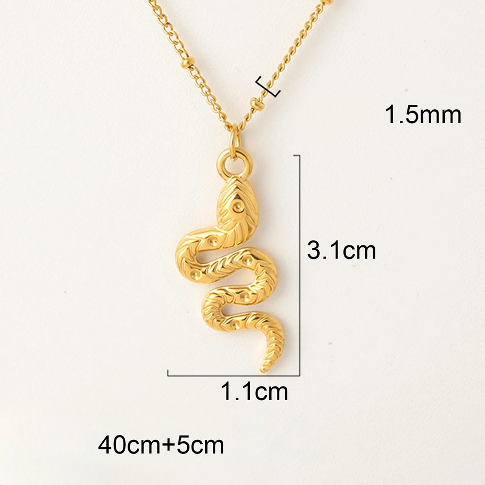 Collier Serpent Doré or