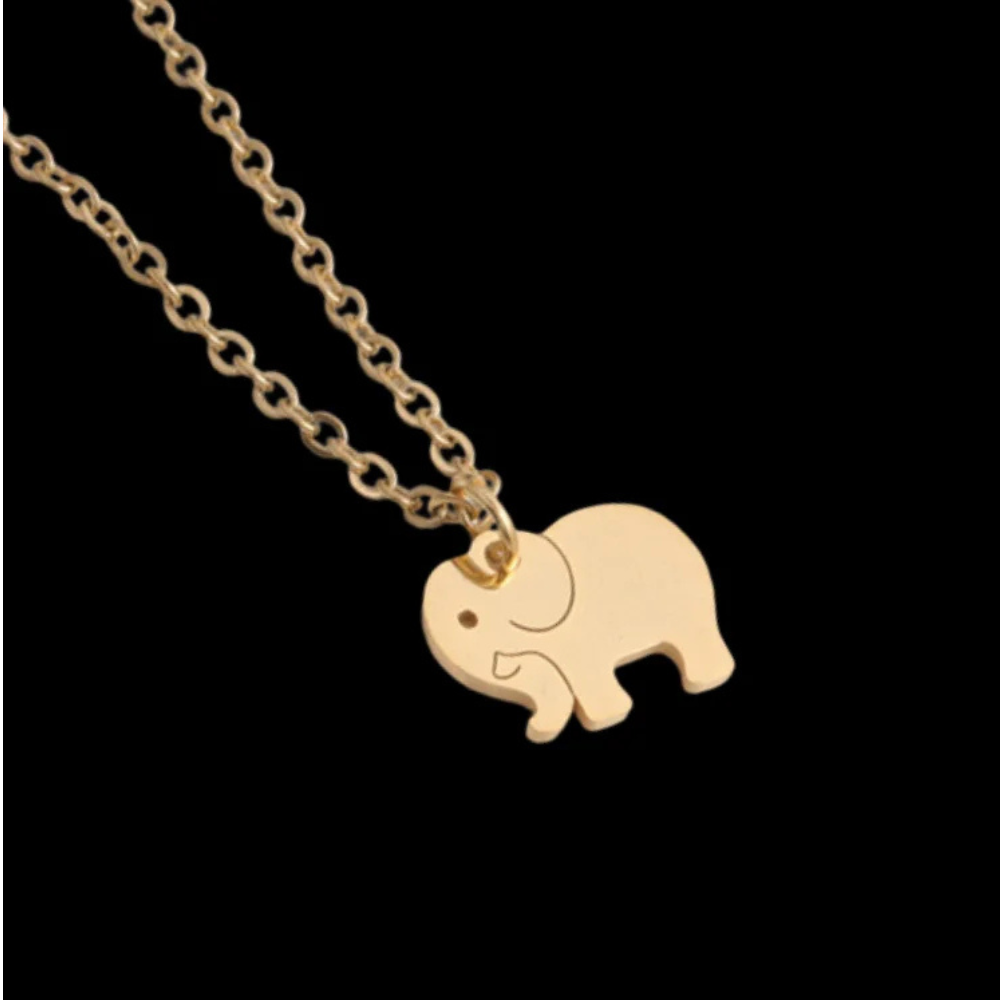 Collier Éléphant pendentif or
