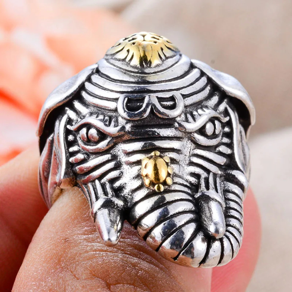 Bague Tête Éléphant Thaïlande