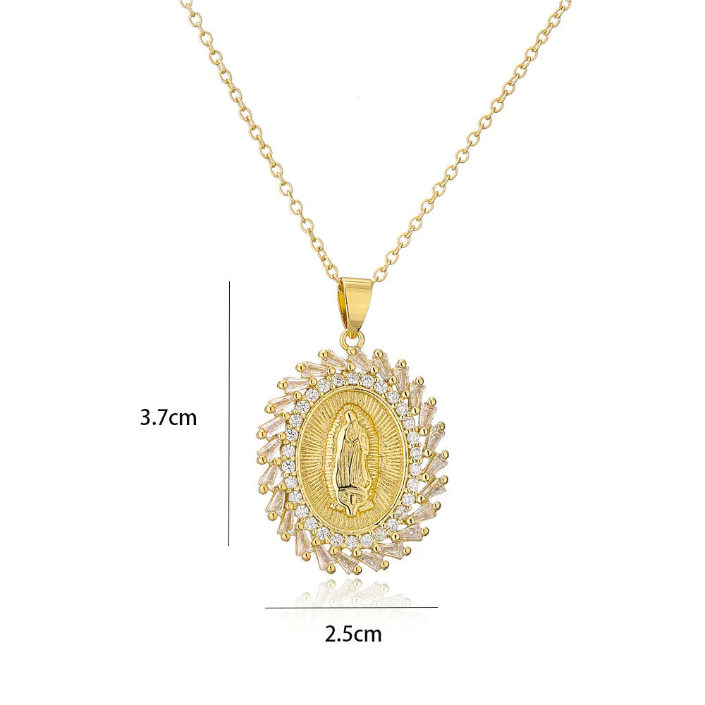 Collier Médaille Vierge Marie Or femme