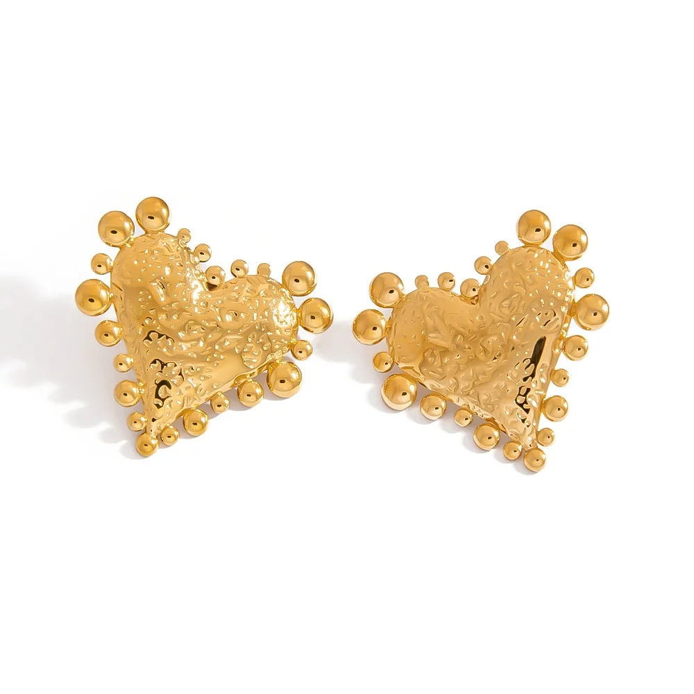Boucles d'Oreilles Cœur Vintage