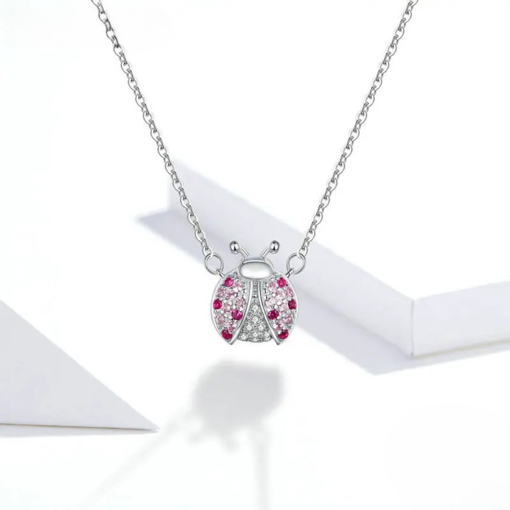 Collier Coccinelle argent rose