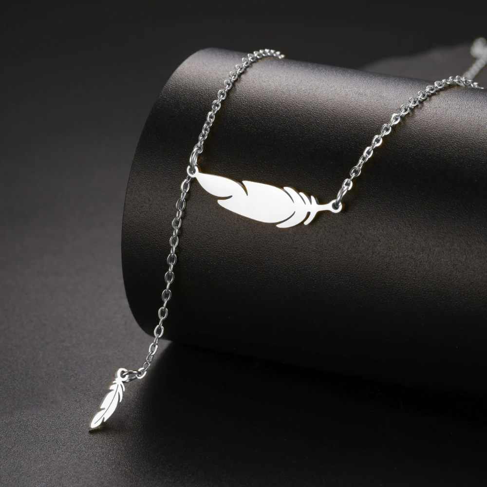 Collier Plume argent