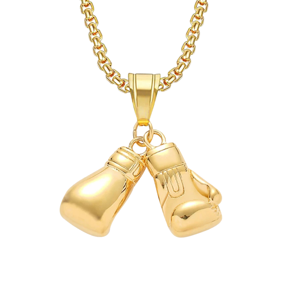 Collier Gants de Boxe Or