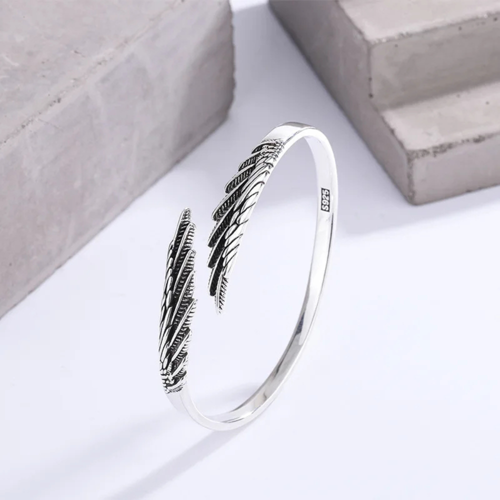 Bracelet Plume ailes femme