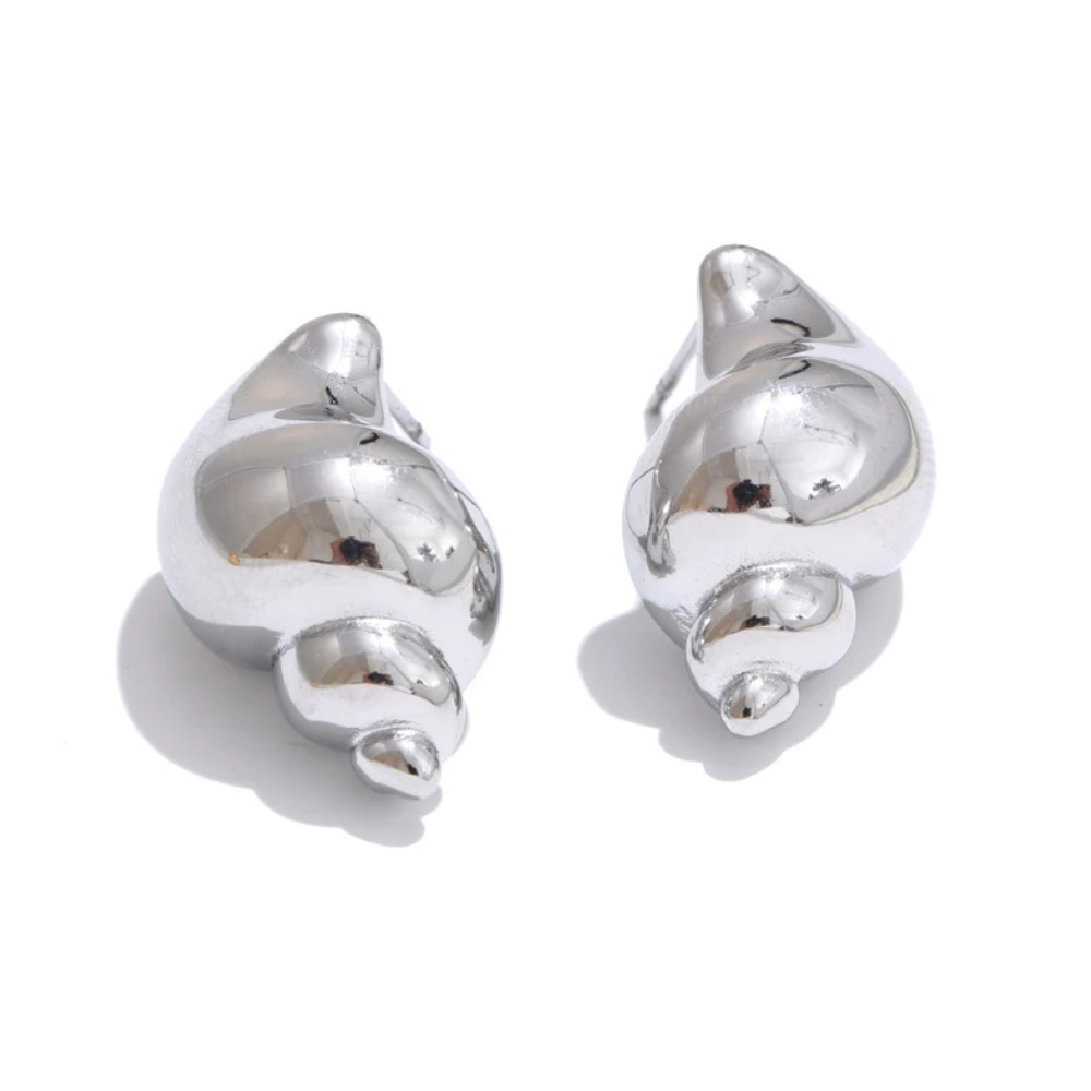 Boucles d'Oreilles Coquillage Marin argent