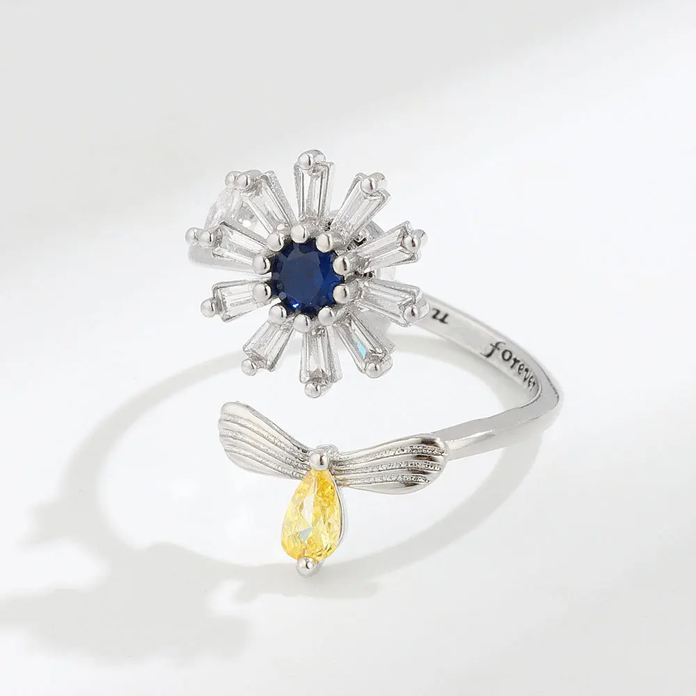 Bague Abeille Anti-Stress tournante