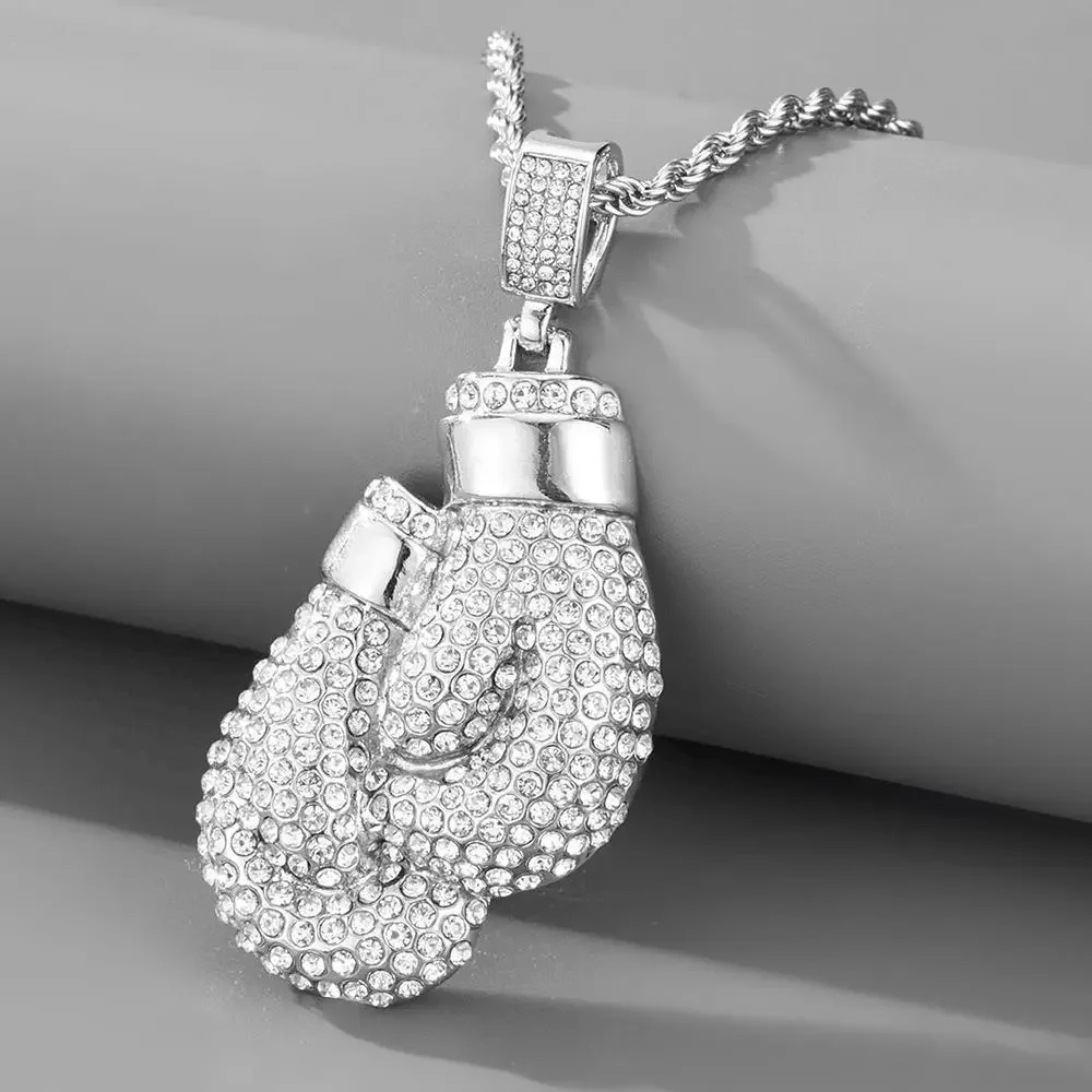 Collier Gants de Boxe diamant