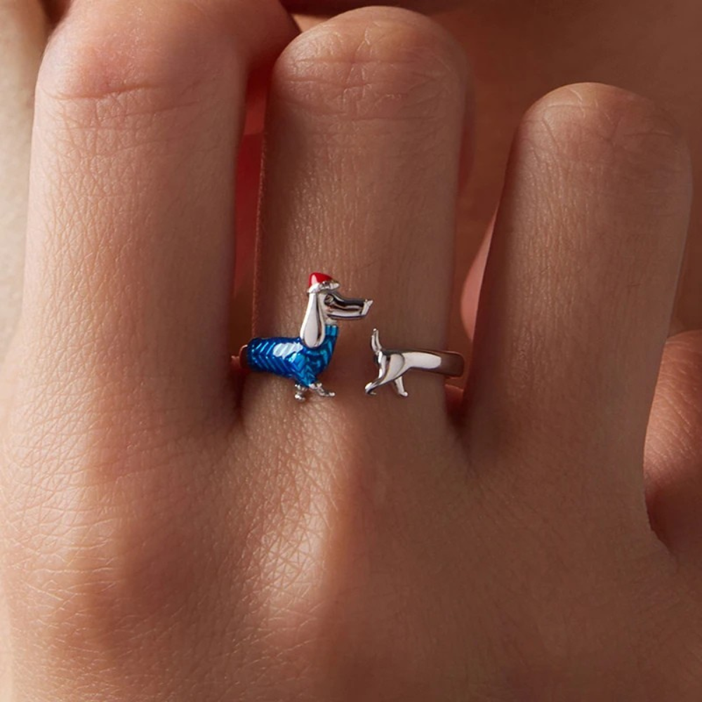 Bague Teckel Habillé femme