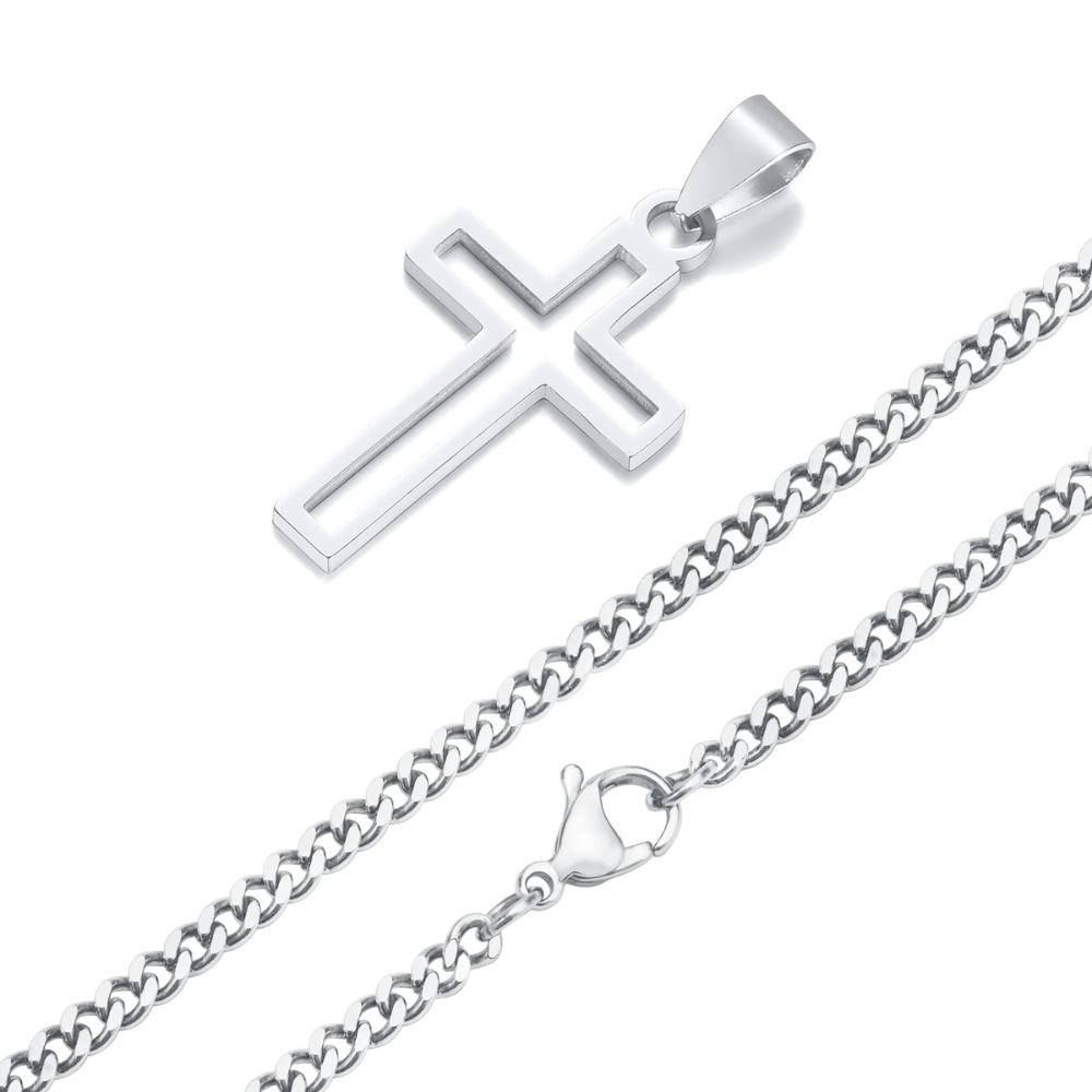 Collier Croix chaine longue