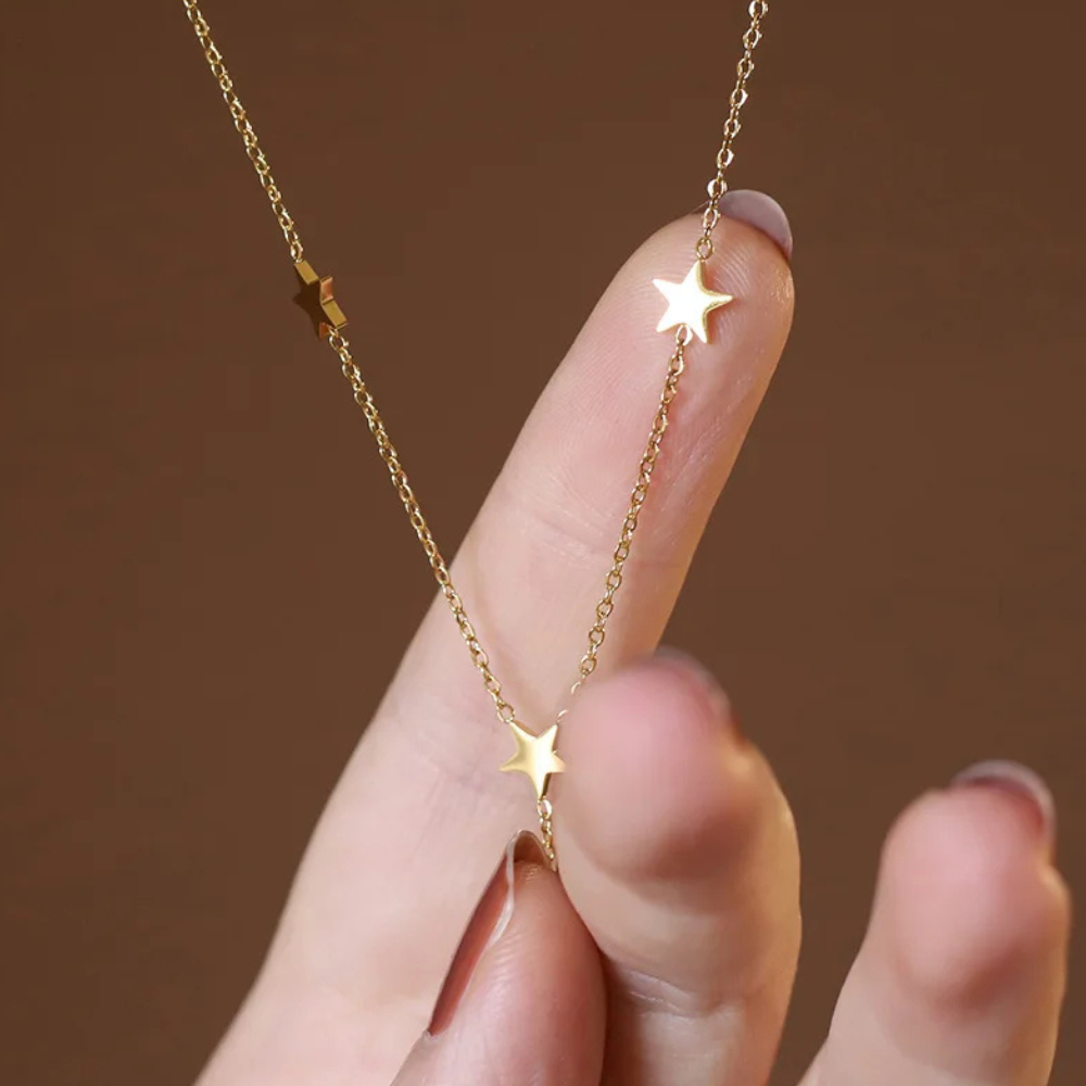 Collier Cravate Étoile doré