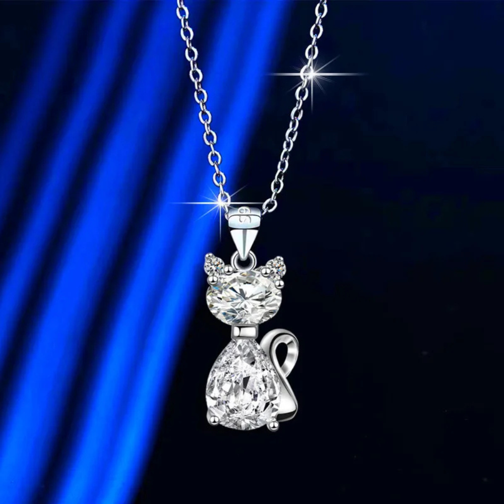 Collier Chat Diamant femme