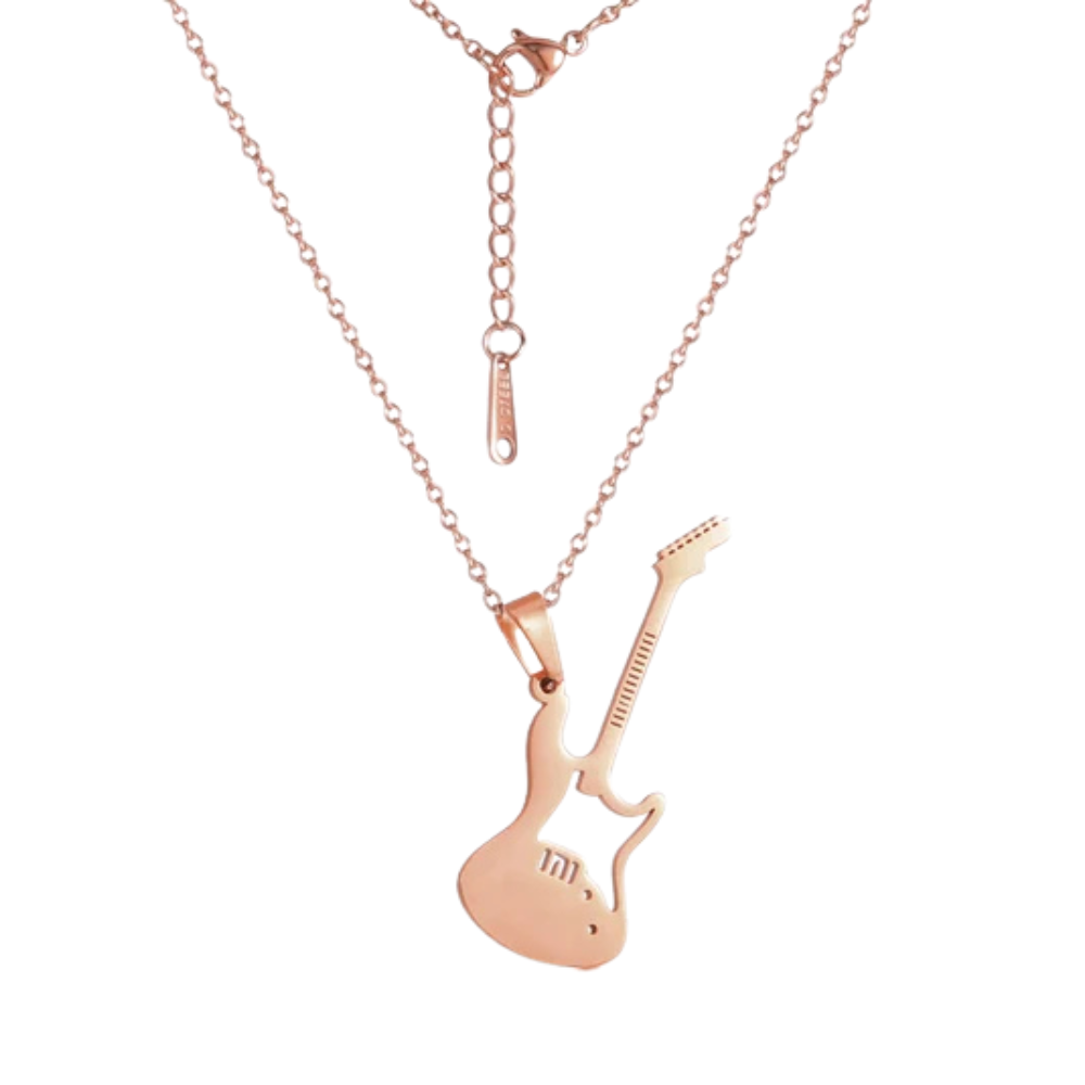 Pendentif Guitare Électrique rose