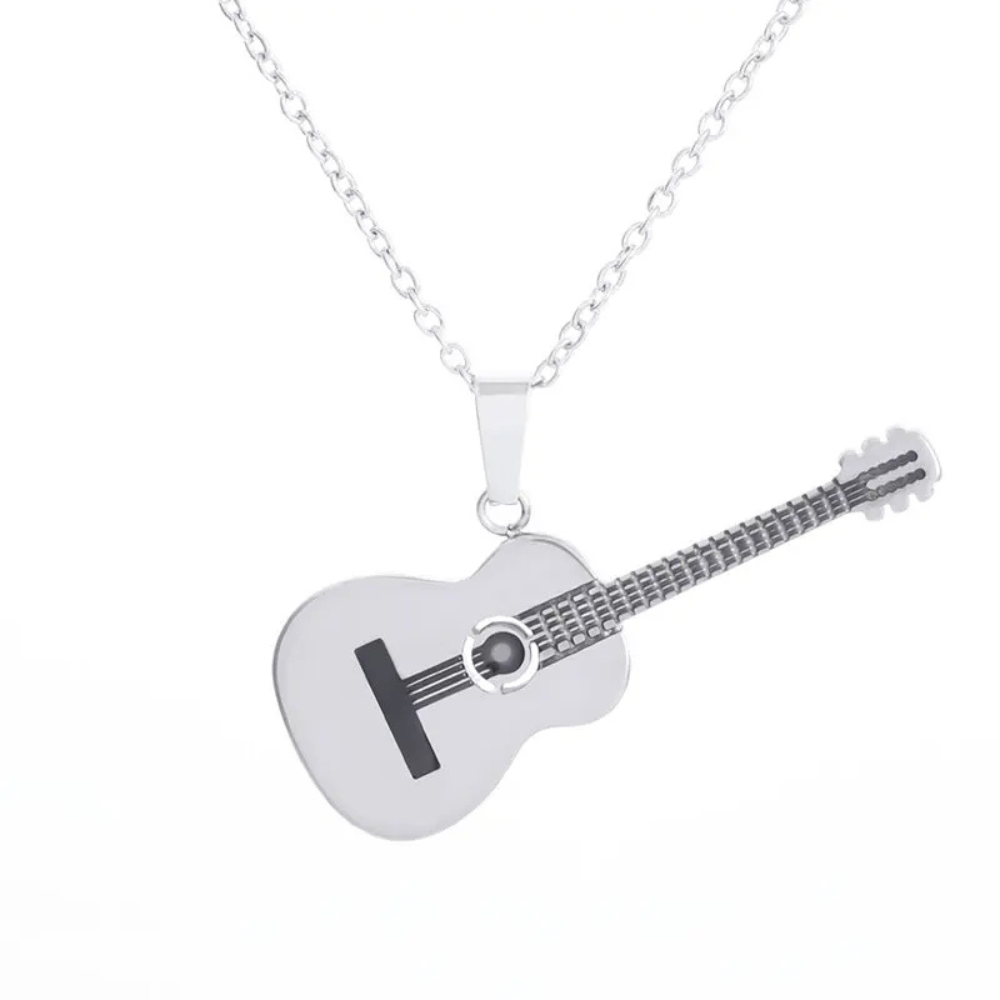 Pendentif Guitare Gitan argent