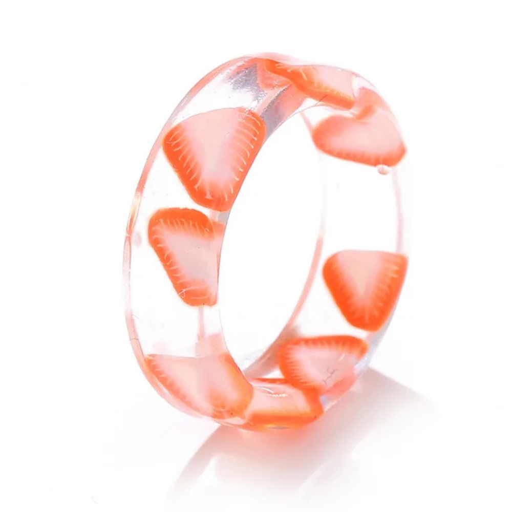 bague fraise transparente