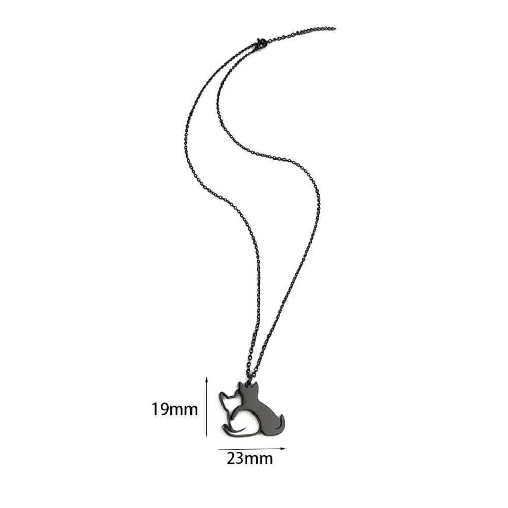 Collier Chats Copains acier