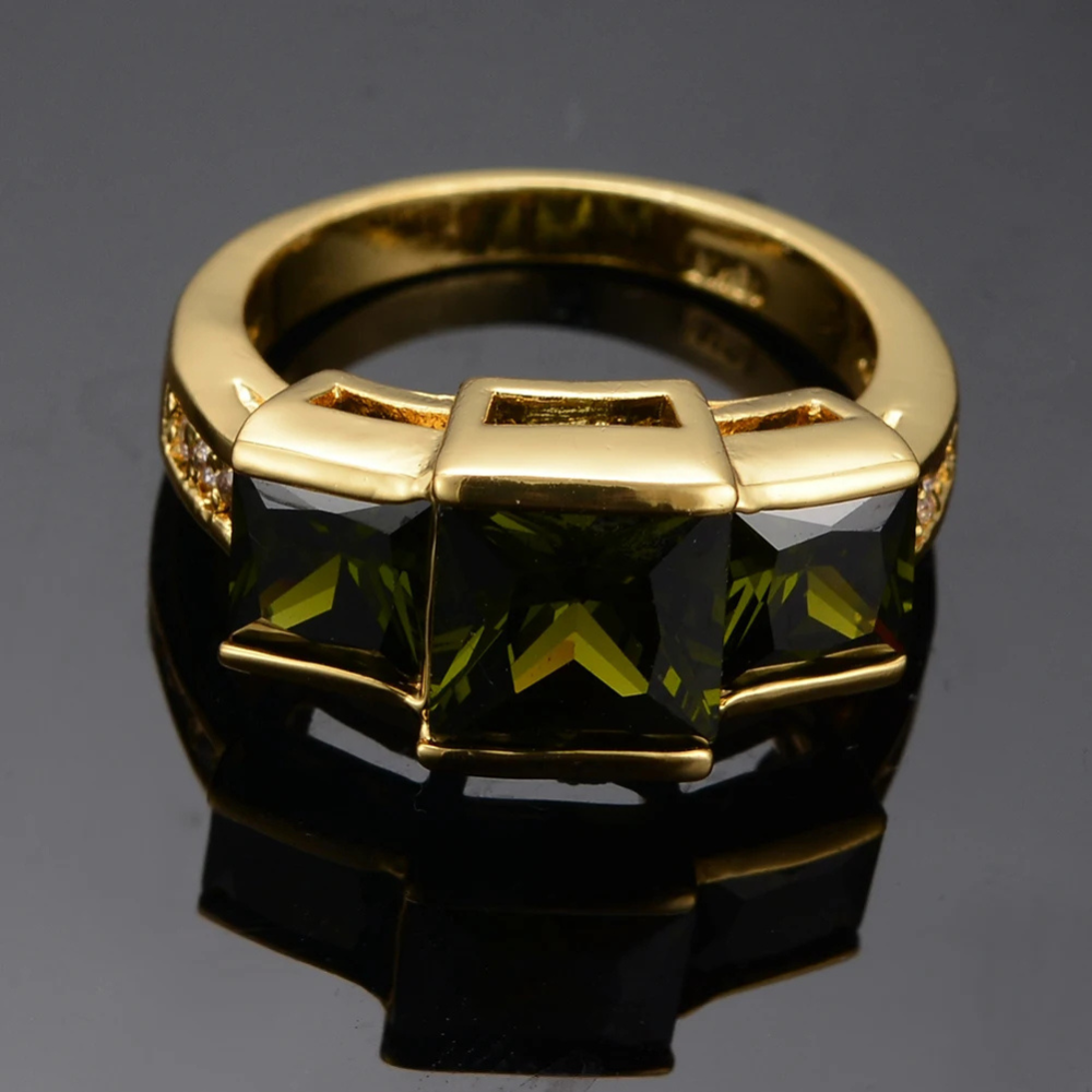 Bague Pierre Verte Opaque