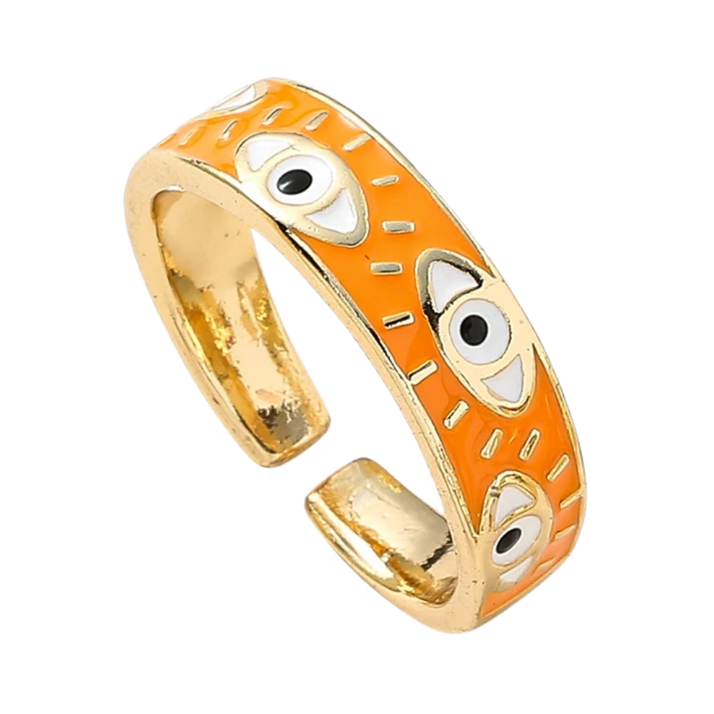 Bague Oeil Femme orange