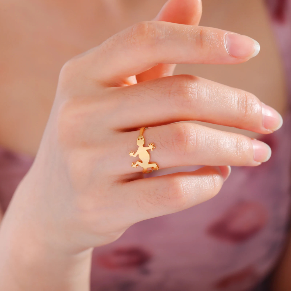 Bague Gecko Femme or