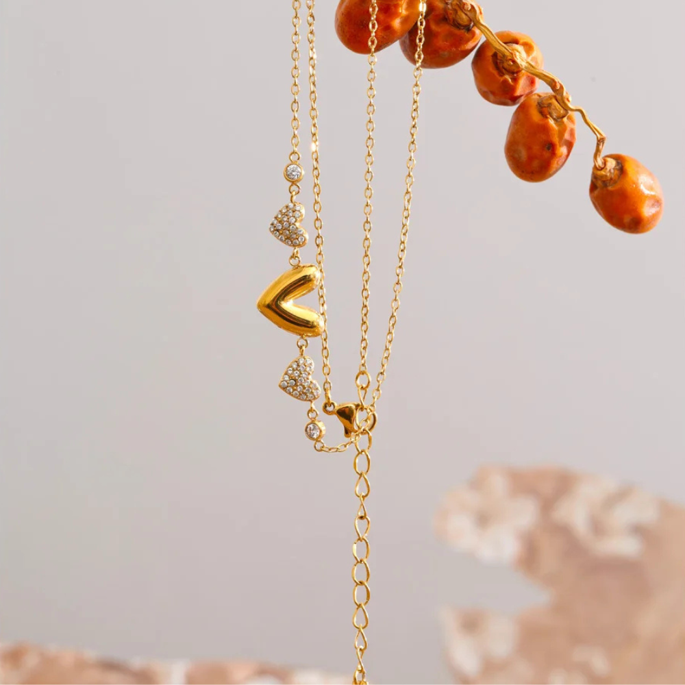 Collier Triple Coeur or