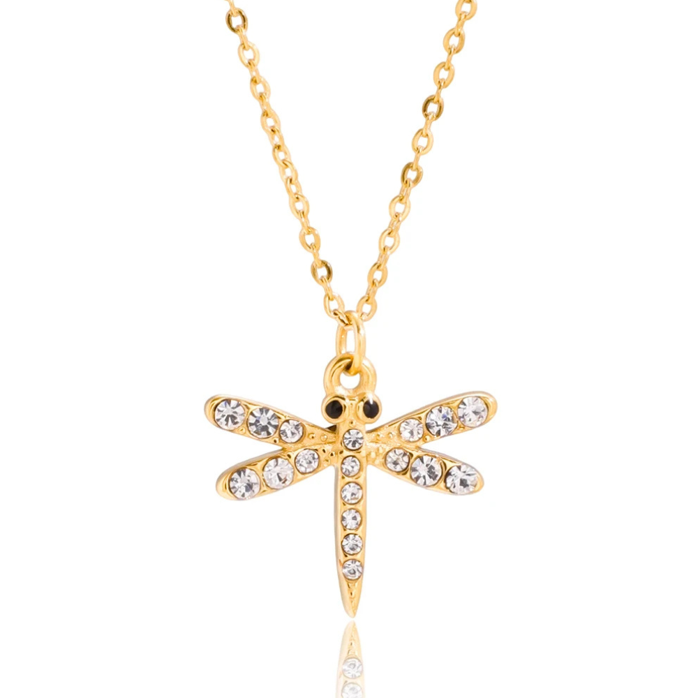 Collier Libellule Strass