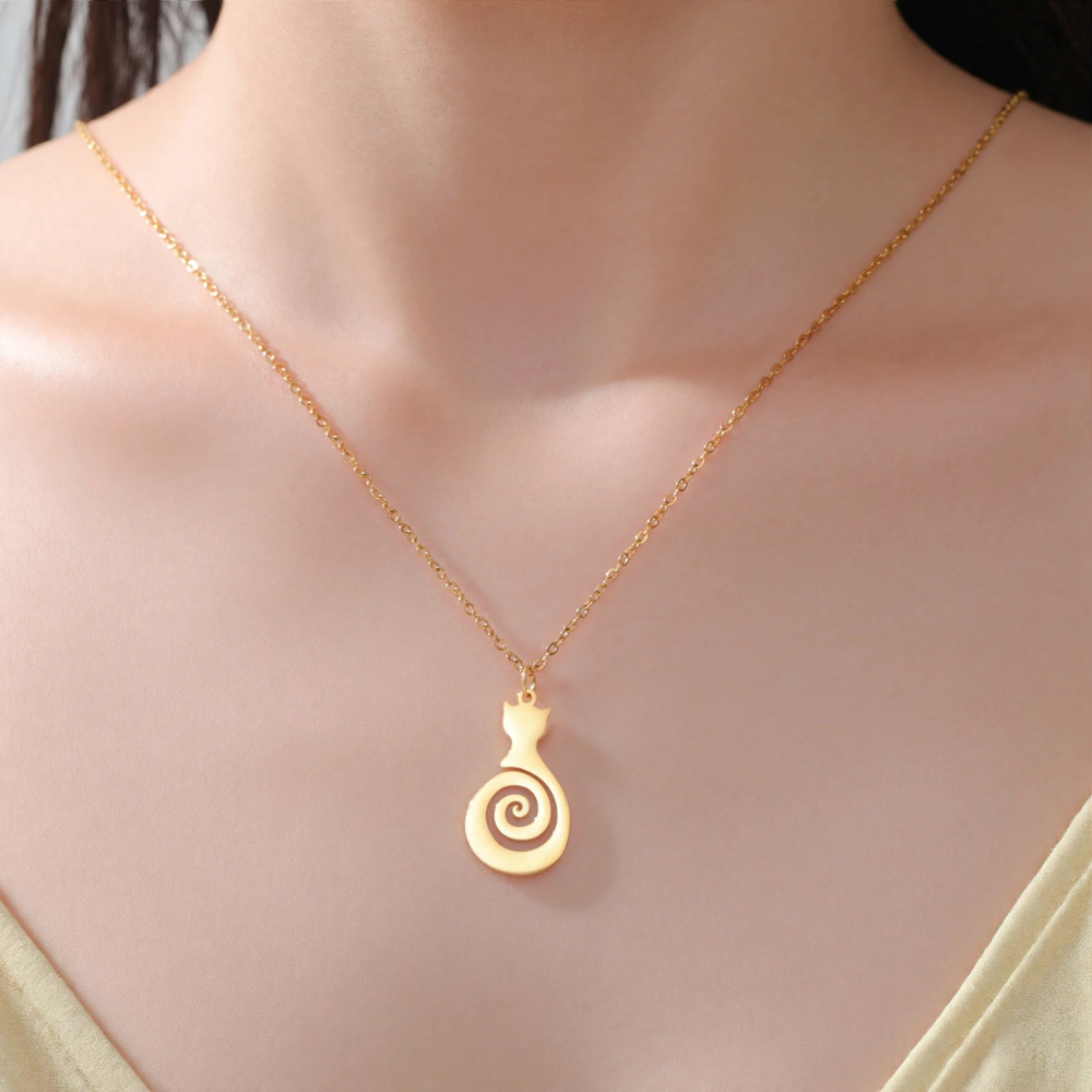Collier Chat Spiral femme
