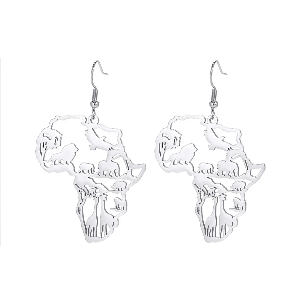 Boucles d'Oreilles Afrique Animaux