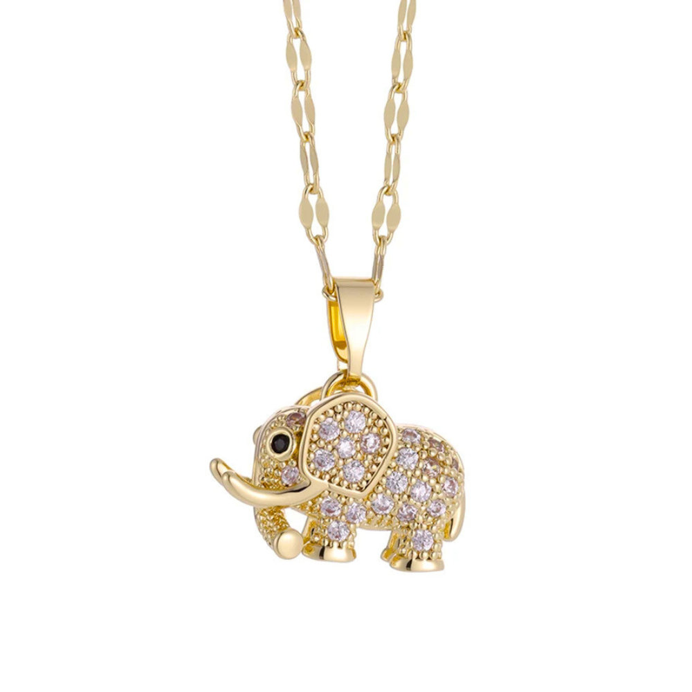 Collier Éléphant Strass