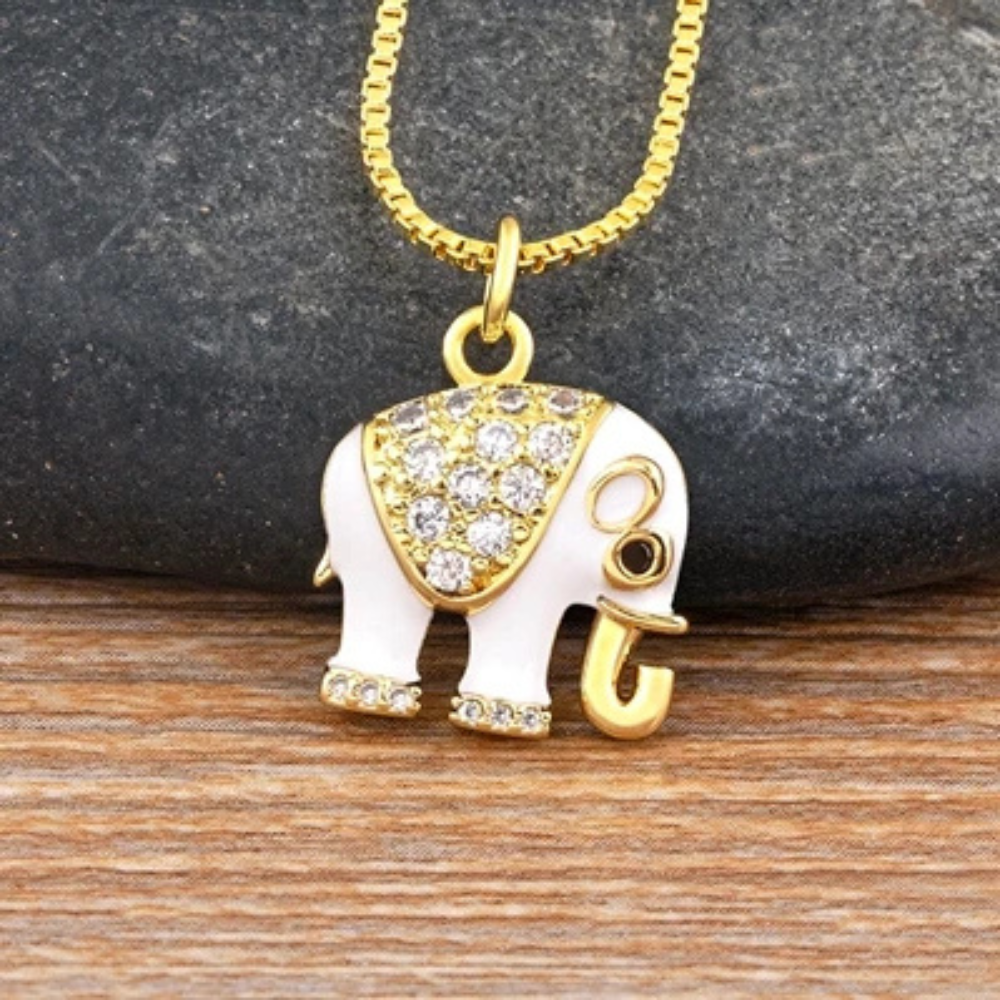 Collier Éléphant blanc