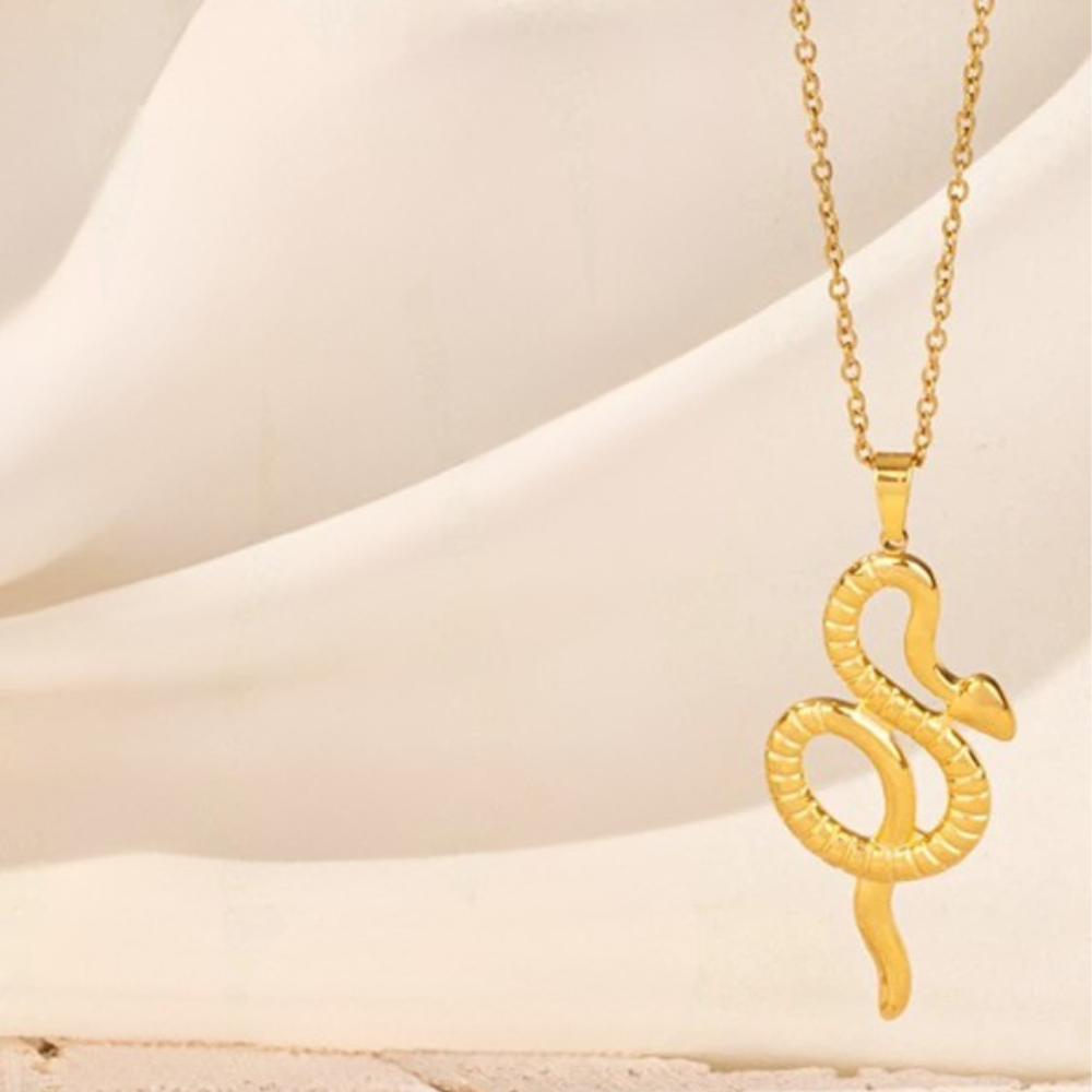 Collier Serpent Enroulé or