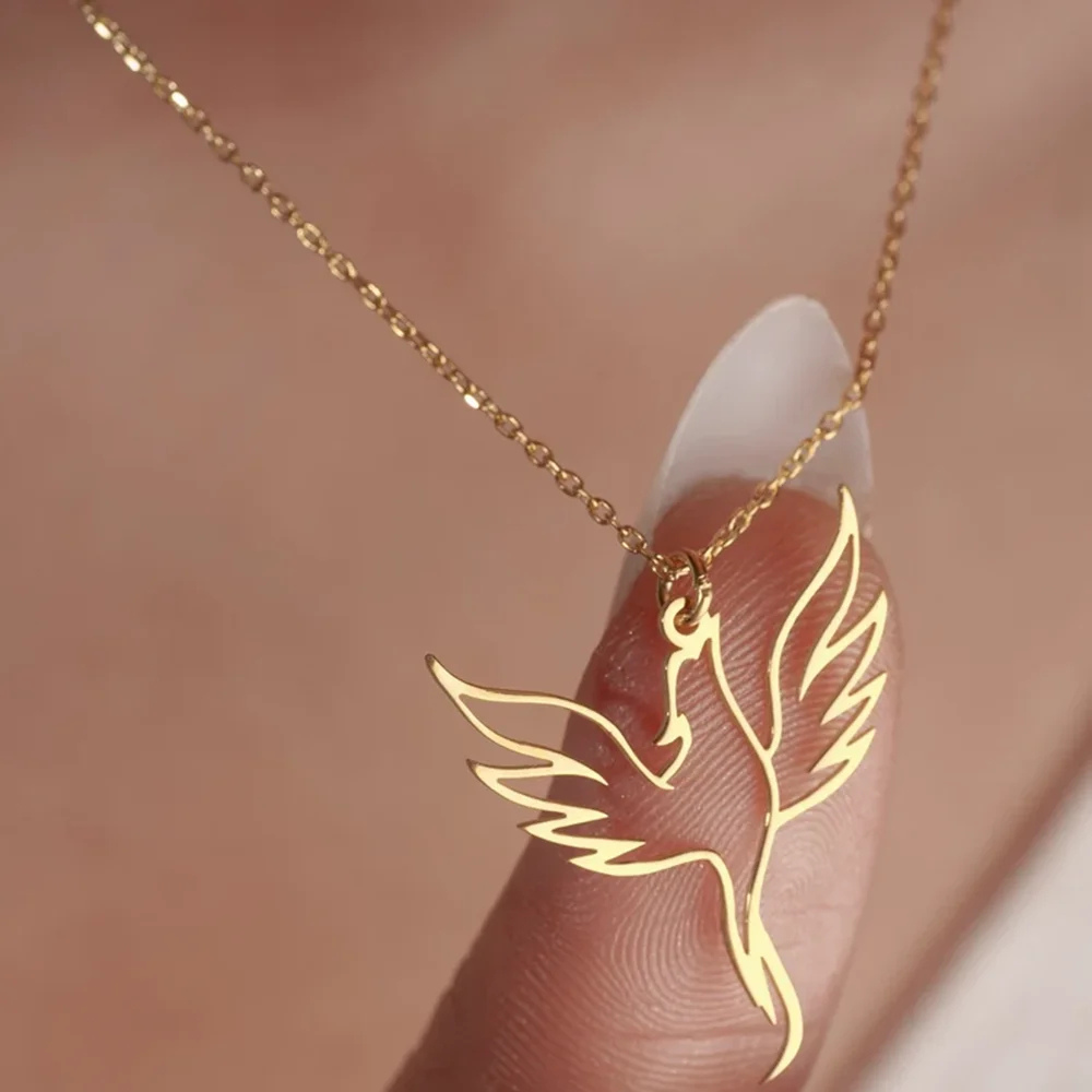 Collier Phoenix Chic acier doré