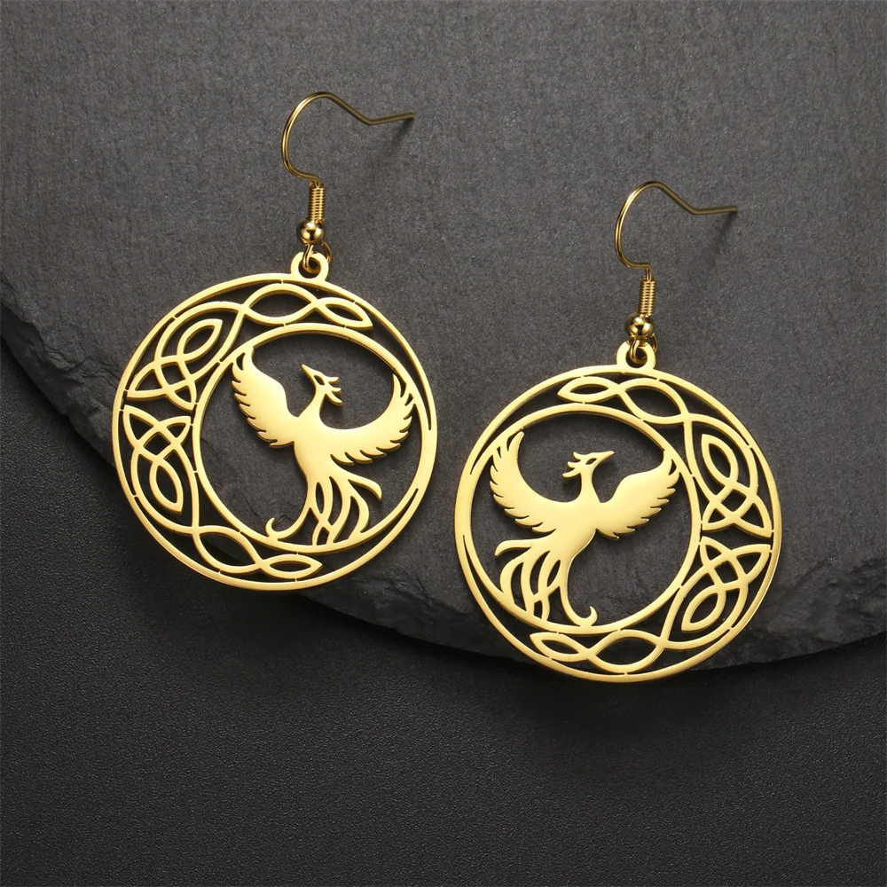 Boucles d'Oreilles Phoenix Cercle femme or