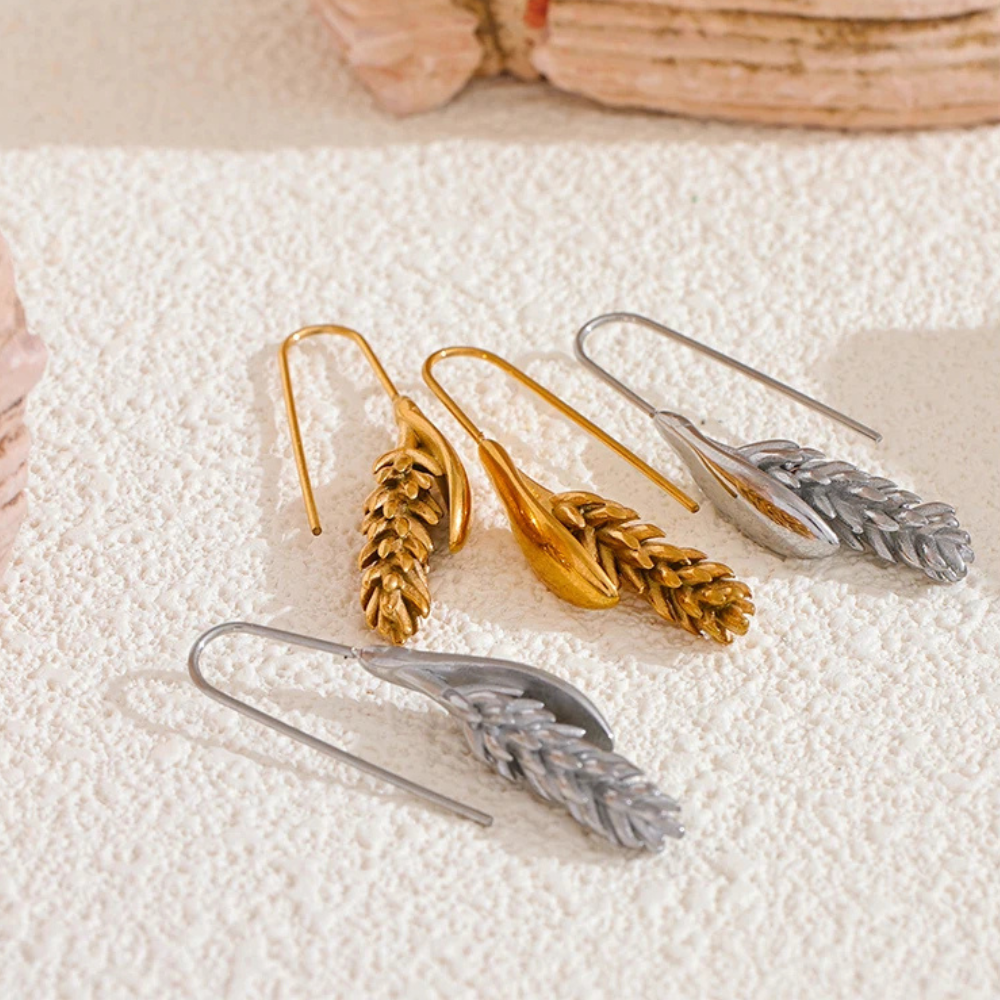 Boucles d'Oreilles Épi acier