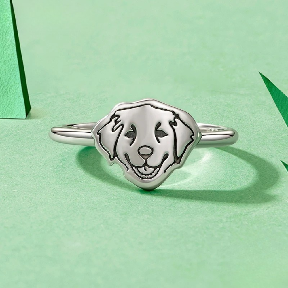 Bague Golden Retriever femme