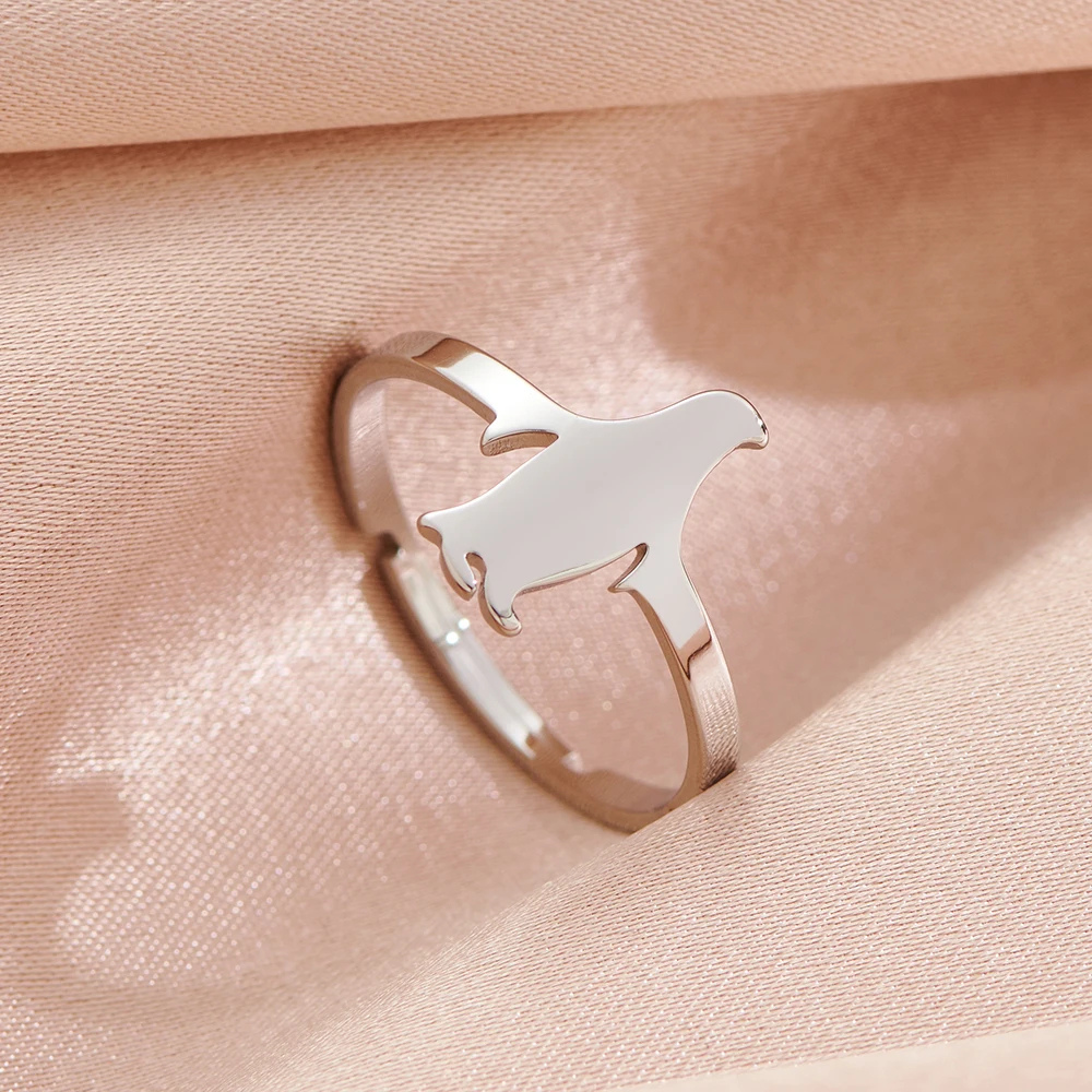 Bague Pingouin argentée