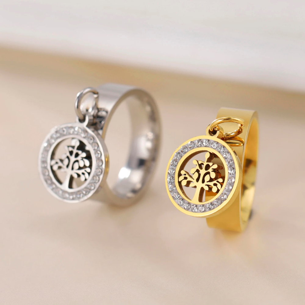 Bague Breloque Arbre de Vie femme