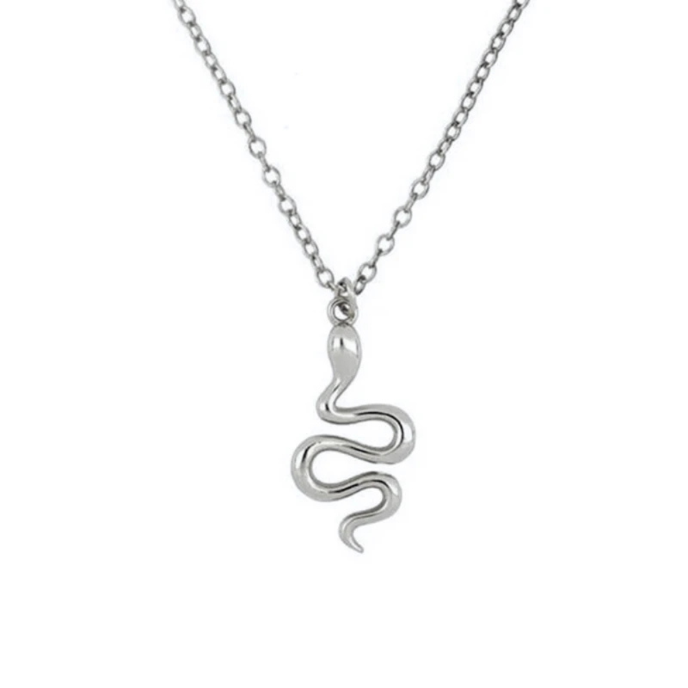 Collier Pendentif Serpent argent